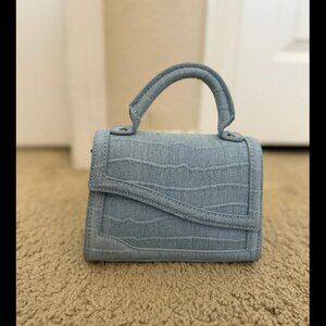 Zara Blue Denim Micro Bag 2023 Two-Snap Closure Vintage Perfect Condition
